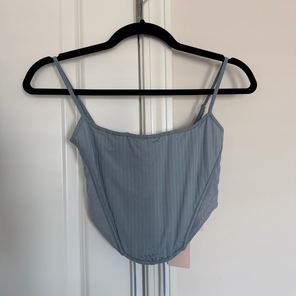 NWT Oh Polly Blue Corset Top